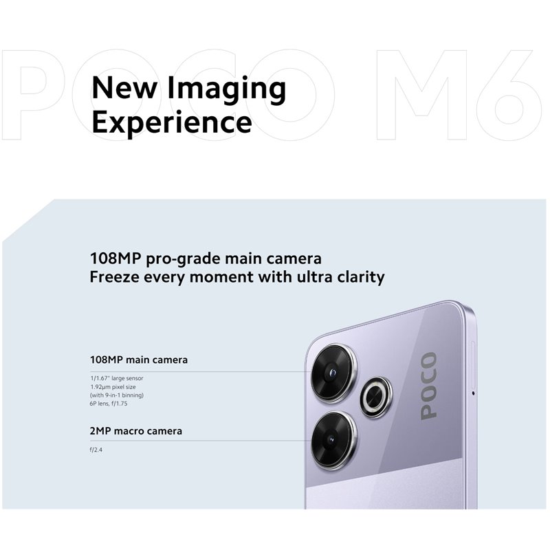 Xiaomi Poco M6 4G 8GB 256GB Dual Sim Preto