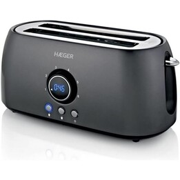 HAEGER Future Plus tostadora de 2 ranuras largas 1400 W negra