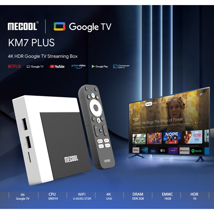 Mecool KM7 Plus S905Y4 2GB 16GB Nero