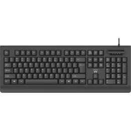 Teclado USB Ewent ew3286 com leitor de dni preto