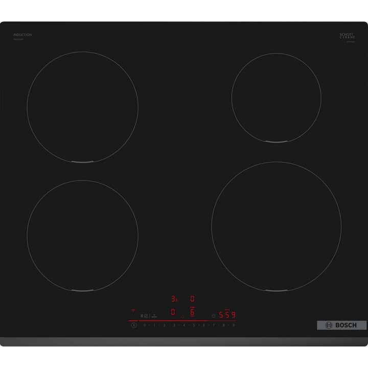 Placa de Inducción Bosch Serie 6 PIE631HB1E Integrado 60 cm 4 Zonas Negro 