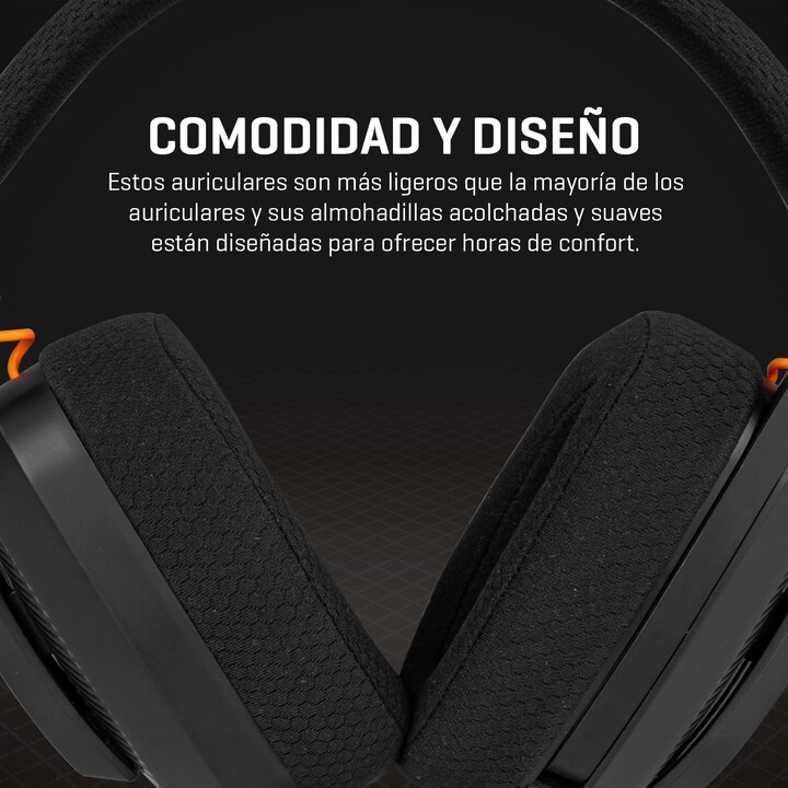 Cuffie da gioco wireless con microfono Krom Kanji/ Bluetooth/ USB 2.0/ Nero
