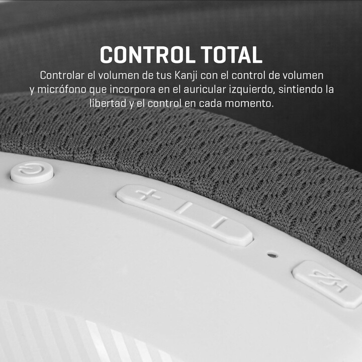 Auriculares Gaming Inalámbricos con Micrófono Krom Kanji/ Bluetooth/ USB 2.0/ Blancos