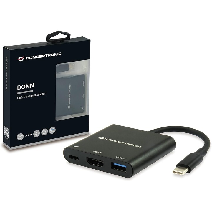 Adattatore Conceptronic USC-C a HDMI e USB 3.0