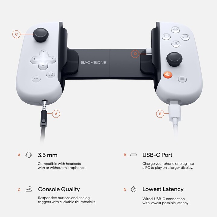 Gamepad BACKBONE One Mobile - Mando Android e iPhone