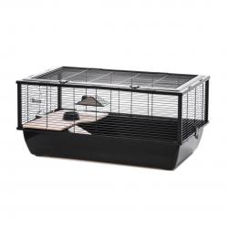 INTER-ZOO Bob + Wood black - jaula para un hamster