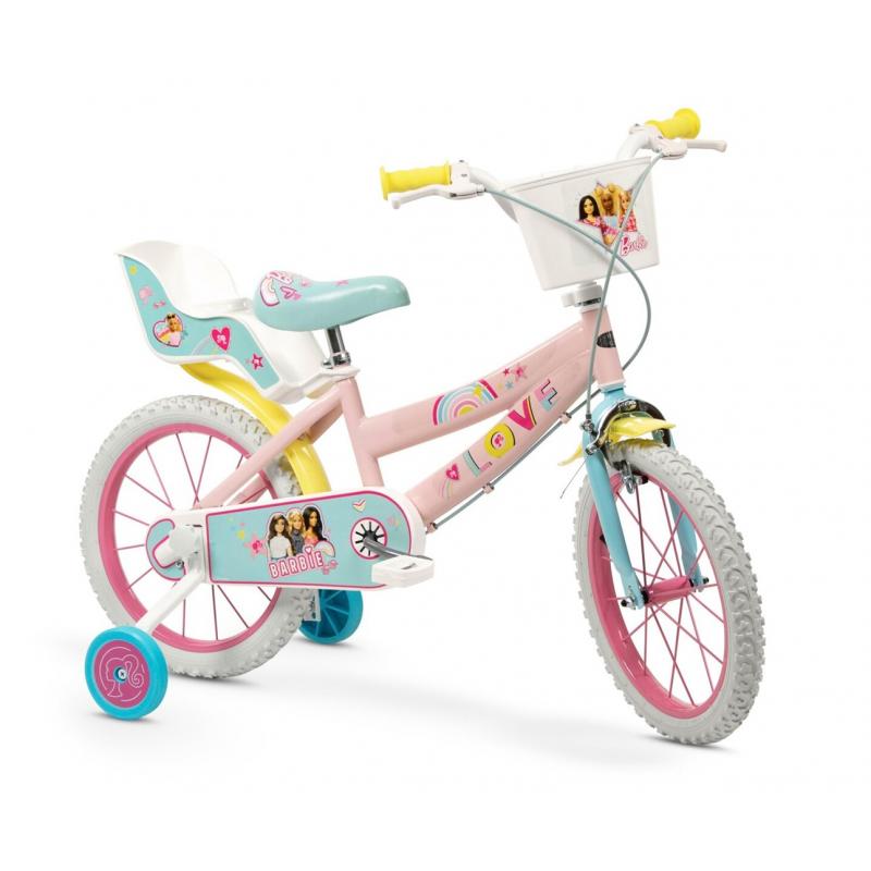 Bicicleta infantil 16" Barbie Toimsa 1465 Rosa