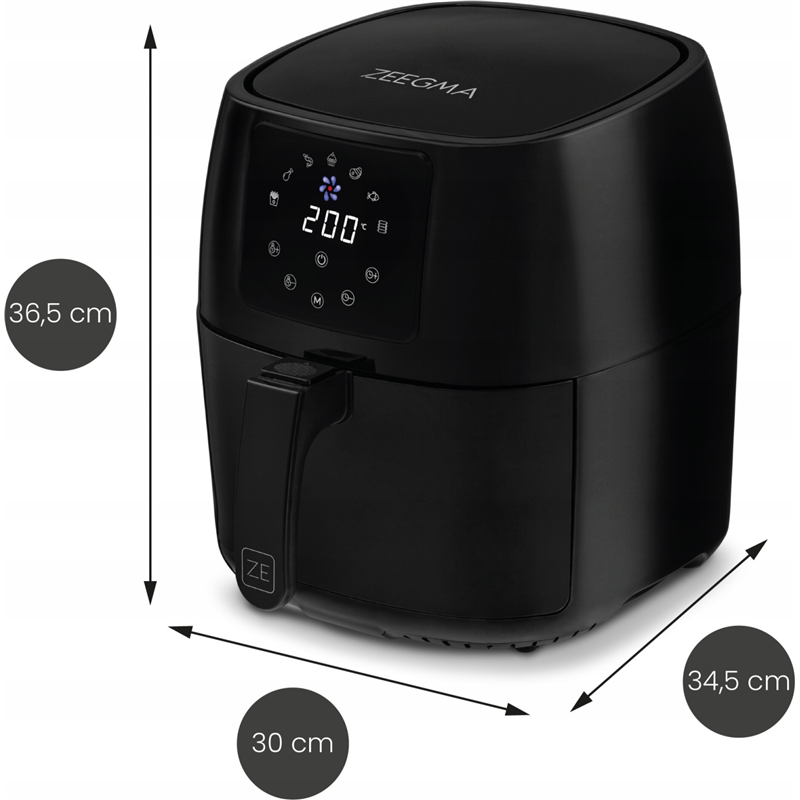 Freidora de aire Knapper Pro 3,5L/4,5L negra