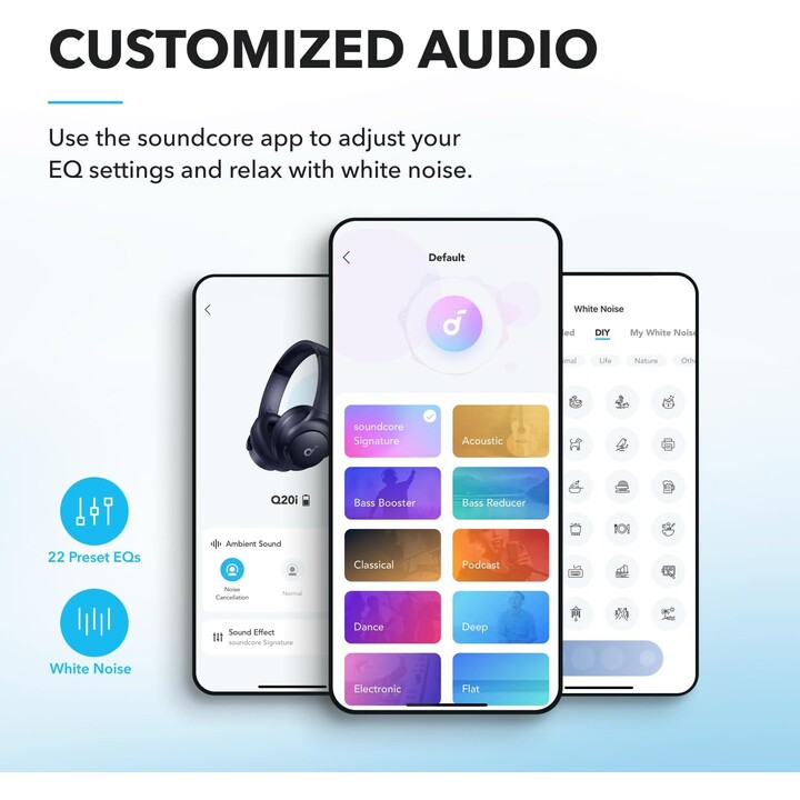 Cuffie wireless Soundcore Q20i blu