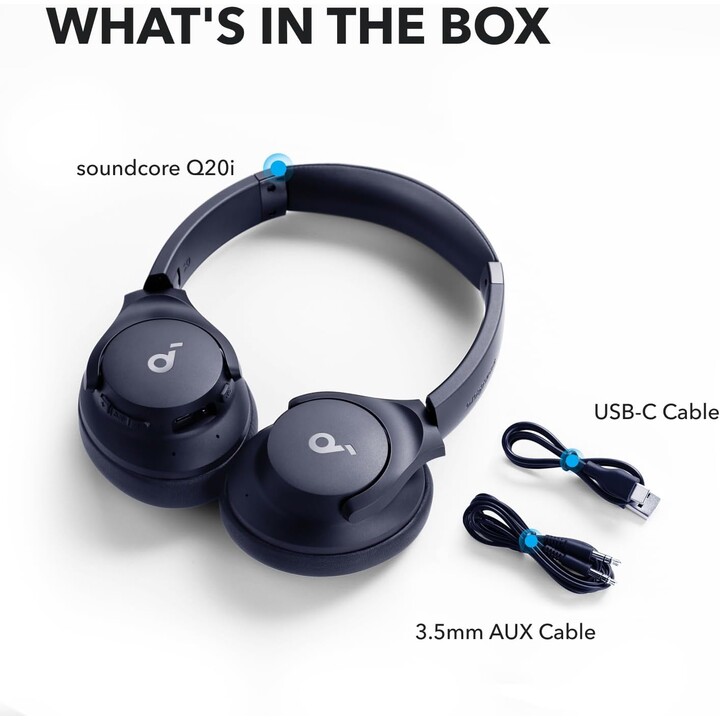 Cuffie wireless Soundcore Q20i blu