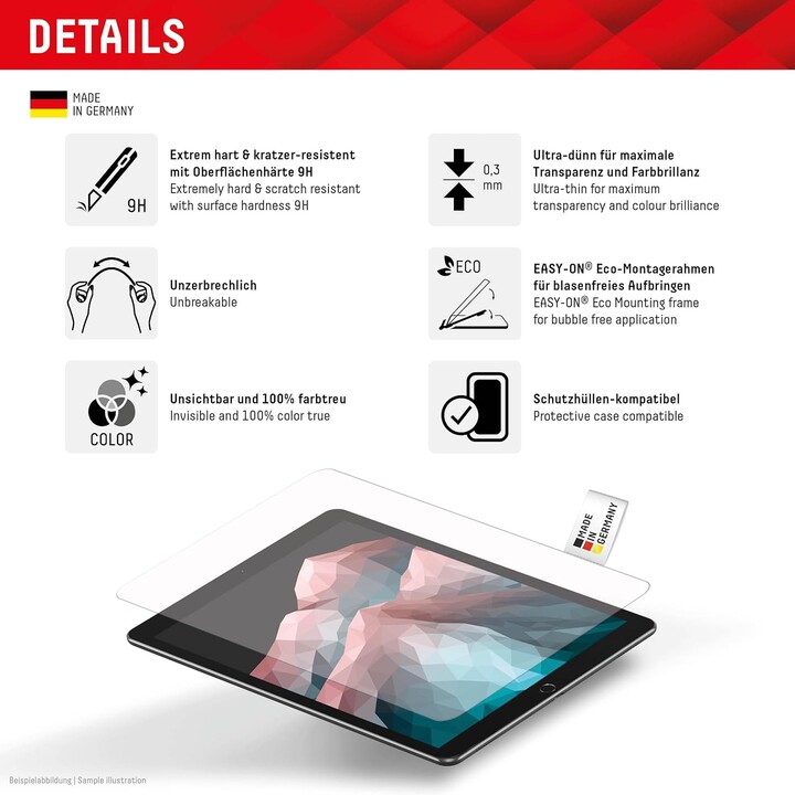 DISPLEX Tablet Vetro (9H) per Apple iPad Air 13"" (2024)