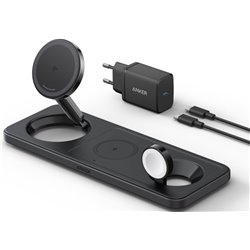 Horizontal magnetic station MagGo 15W 3-in-1 Black