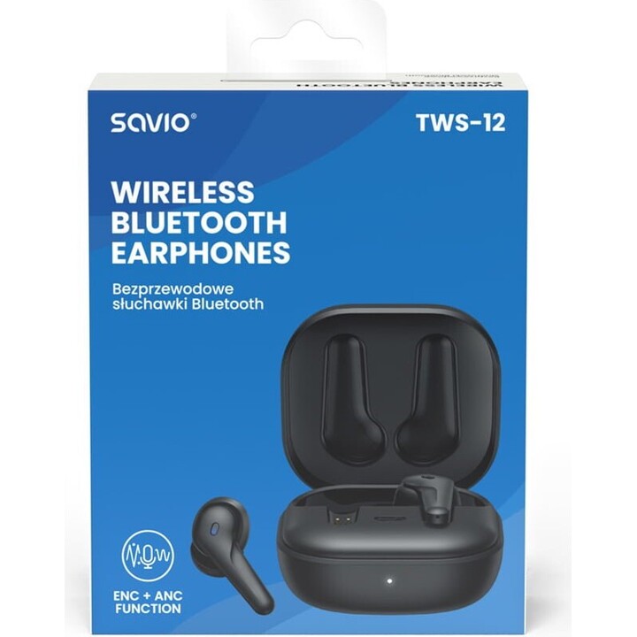 Cuffie wireless BLUETOOTH 5.3 TWS-12 SAVIO