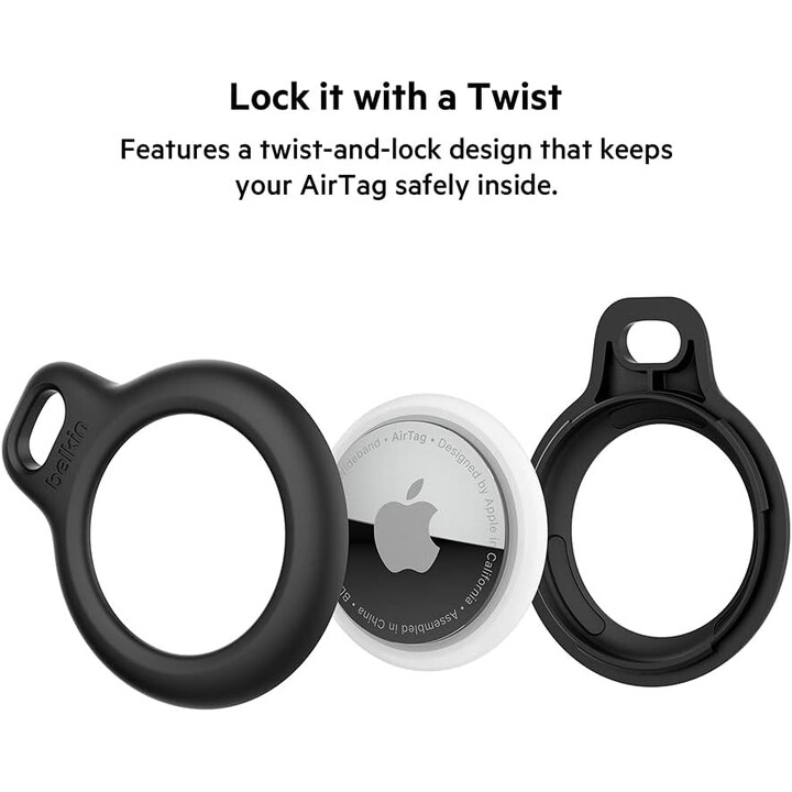 Belkin AirTag Case with Loop Secure Holder Protective Case for AirTag Black