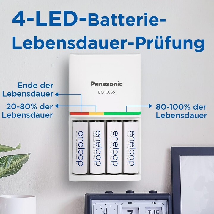 Panasonic | Chargeur de batterie | ENELOOP BQ-CC55E | AA/AAA