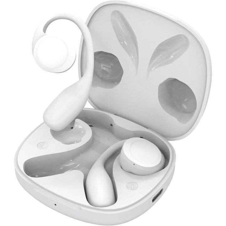 Écouteurs de sport Bluetooth SPC Ether 2 Sense avec étui de chargement/Autonomie 8h/Blanc