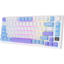 Royal Kludge RKM75 ISO-ES Switch Hot-Swappable Silver Speed Wireless Taro Milk