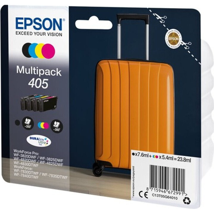 Epson 405 multipack cartridge wf-3820 wf-3825 wf-4820 wf-4825 wf-4830
