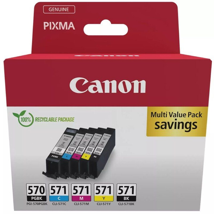 Cartuccia d inchiostro multipack originale Canon PGI-570 + CLI-571/Ciano/Magenta/Giallo/Nero