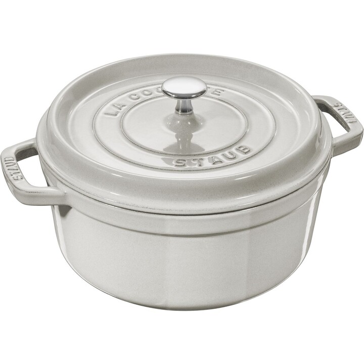 Pentola rotonda in ghisa Staub - 3,8 litri, tartufo bianco