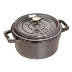 Staub round cast iron pot - Graphite, 2.2 ltr