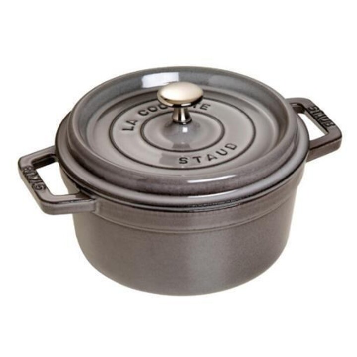 Staub Cocotte redonda de hierro fundido 20 cm gris grafito