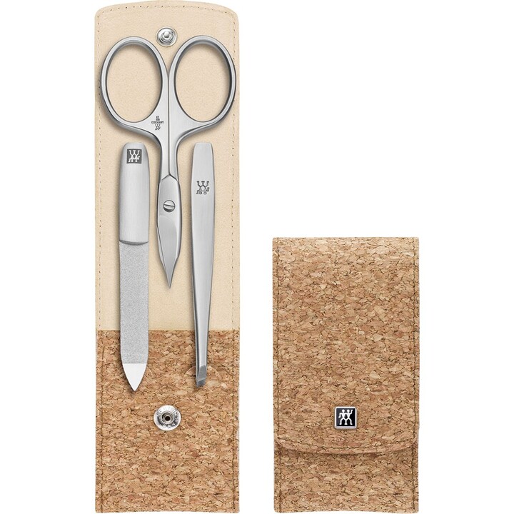 ZWILLING Twinox set de manicura 97690-006-3 - estuche de corcho 3 piezas