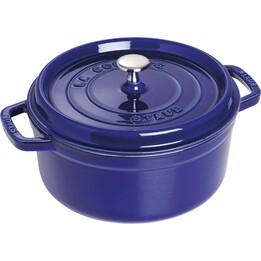 Staub Round Cast Iron Pot - 3.8 ltr, Blue
