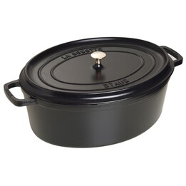 Pentola ovale in ghisa Staub - Nera, 12 lt