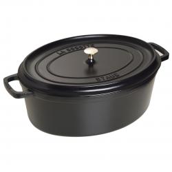 Staub oval cast iron pot - Black, 12 ltr