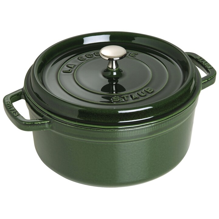 Caçarola redonda de ferro fundido Staub - 3,8 litros, verde