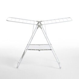 Rack de secagem Rayen com porta-sapatos - 145 x 61 cm, branco