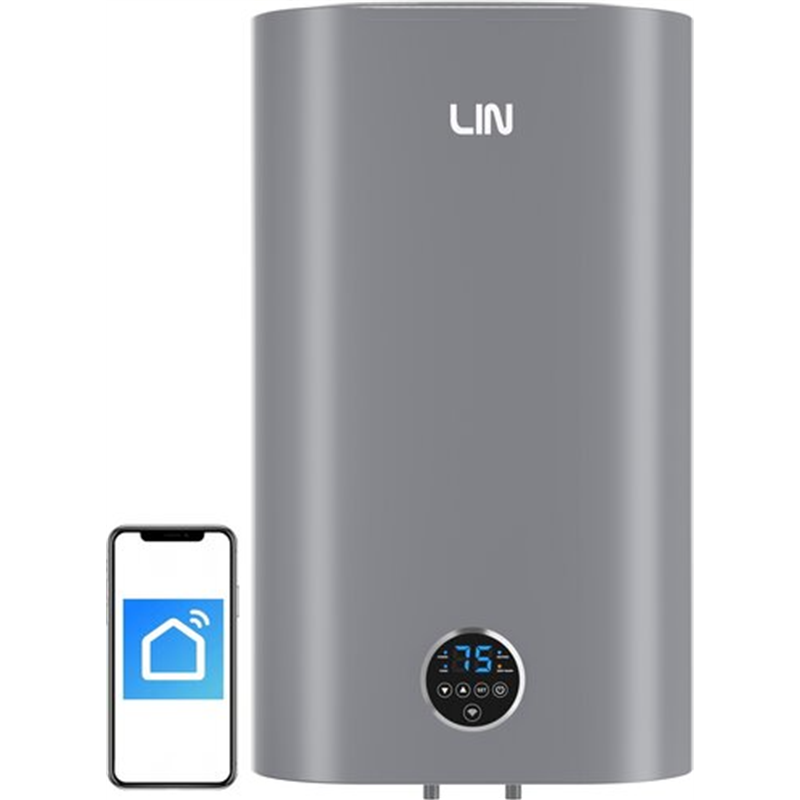 Bojler elektryczny LIN LIFVD1 80L szary z WI-FI