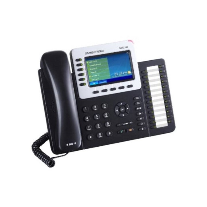 Grandstream Networks GXP-2160 téléphone fixe Noir Combiné filaire TFT 6 lignes