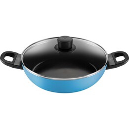 deep frying pan 2H with lid 28 cm blue