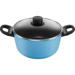 Pote 2H com tampa 24 cm azul