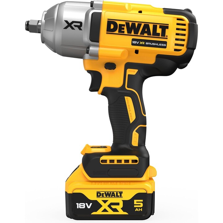 DeWALT DCF900P2T-QW, clé à chocs 1/2" 18V 2x5.0Ah, couple élevé, jaune/noir