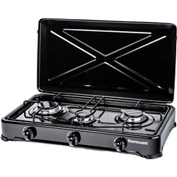 Ravanson K-03TB Noir Comptoir 60 cm Gaz 3 zone(s)