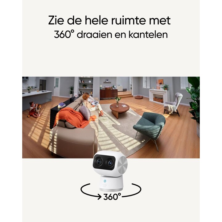 Eufy S350 Double lens 4K Wi-Fi Dual Zoom 8× PTZ AI White - Indoor security camera
