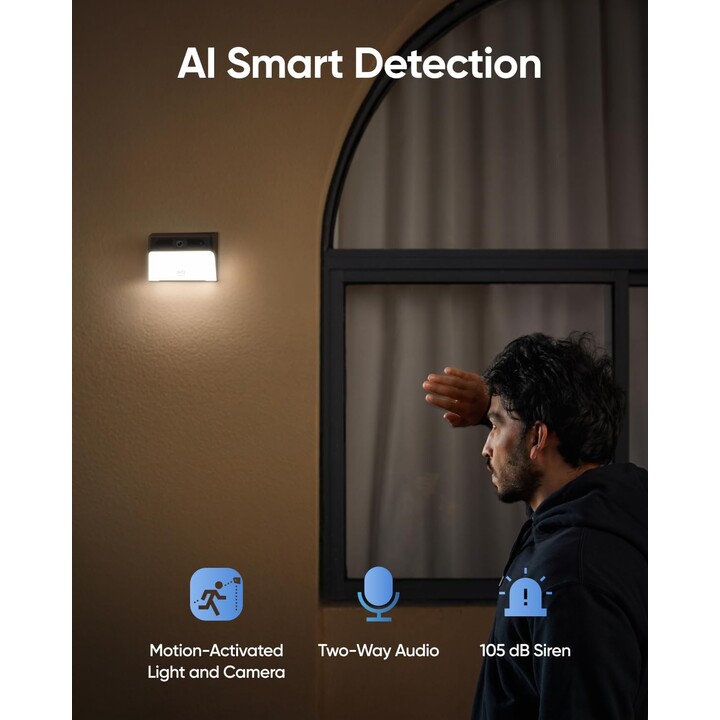 Eufy Security S120 Nachtsicht 2K Solarpanel Schwarz/Weiß - Sicherheitskamera