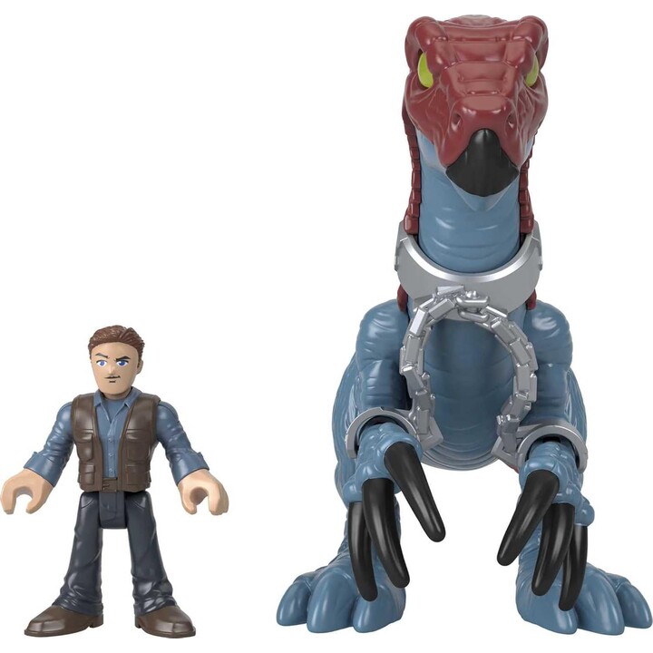 Fisher-Price Jurassic World Imaginext Dinossauro Therizinosaurus e Owen GVV63 MATTEL
