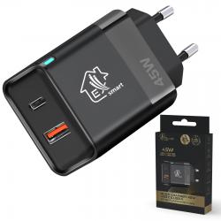 Cargador rápido Extralink Smart Life 45W GaN | Şarj Cihazı | USB-c, USB-a
