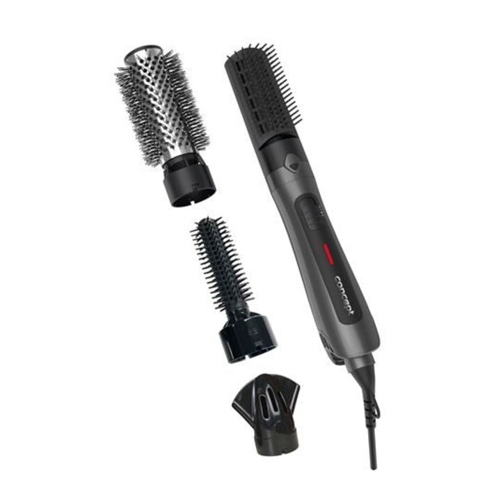 Concept KF1325 brosse soufflante et fer à lisser Fer à friser À chaleur Gris 600 W 1,65 m
