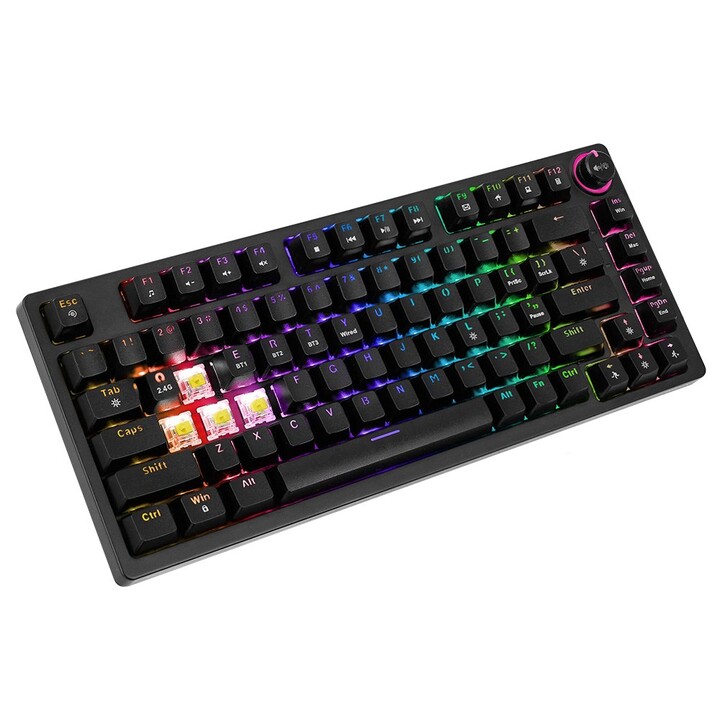 SAVIO PHENIX Wireless Mechanical Keyboard, Gateron Yellow Pro, ABS