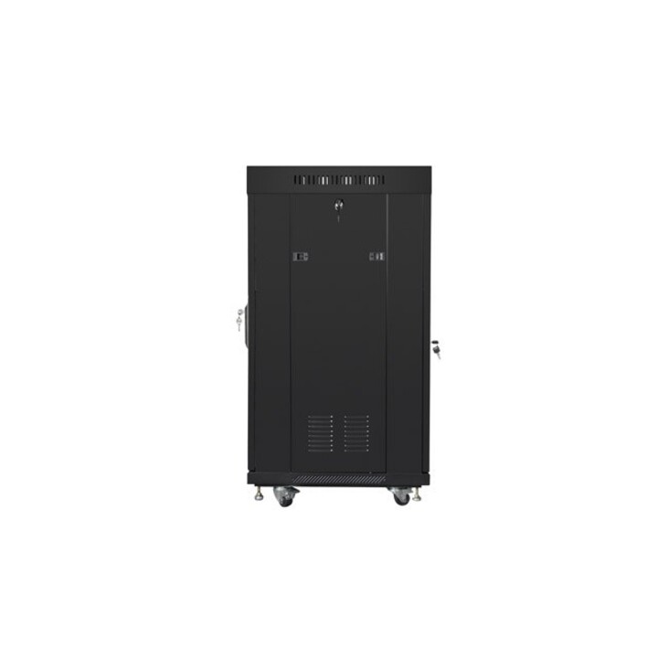 Lanberg Standschrank Rack 19" 22U 600x600 Perforierte Tür Schwarz FF01-6622-23BL
