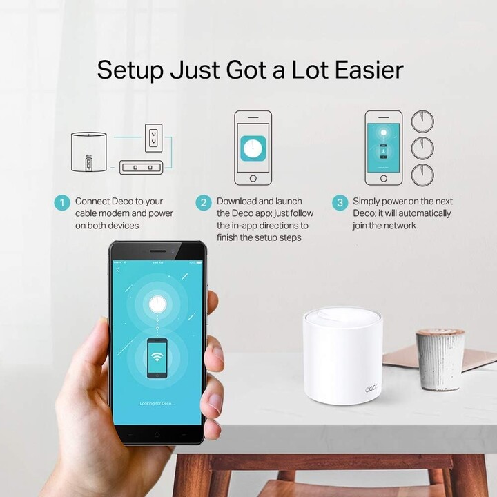 TP-LINK Deco X20 (confezione da 3) Dual band (2,4 GHz / 5 GHz) Wi-Fi 5 (802.11ac) Bianco 2 Interno