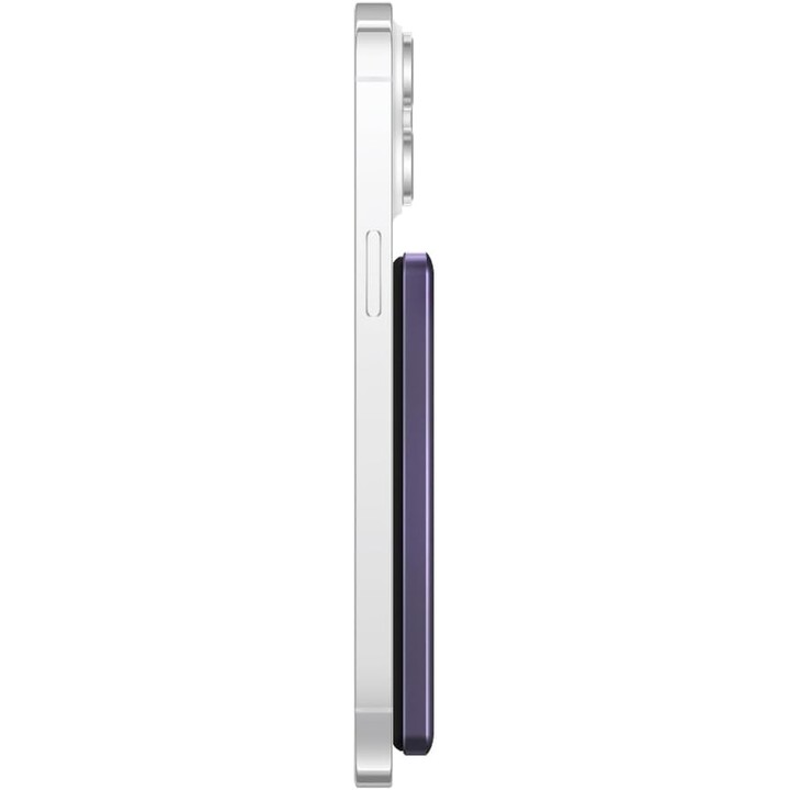 Adam magnetic external battery 5,000mah ultra thin purple