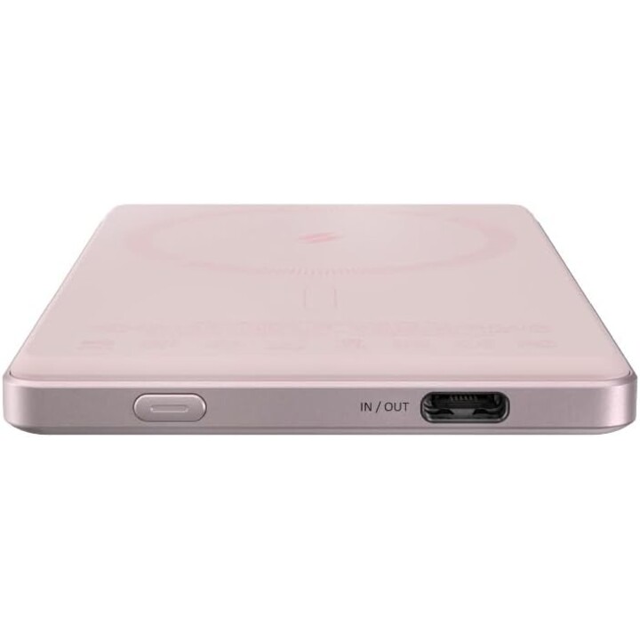 Batterie externe magnétique Adam 5 000 mah ultra fine rose