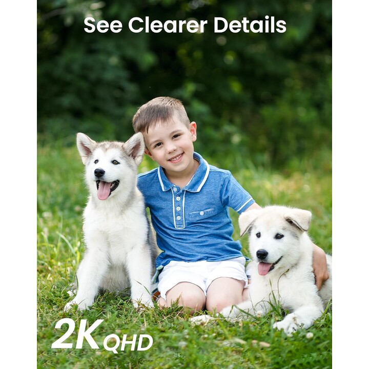 IP Security Camera DEKCO DC5L 2K QHD WiFi Color Night Vision Google Assistant/Alexa White