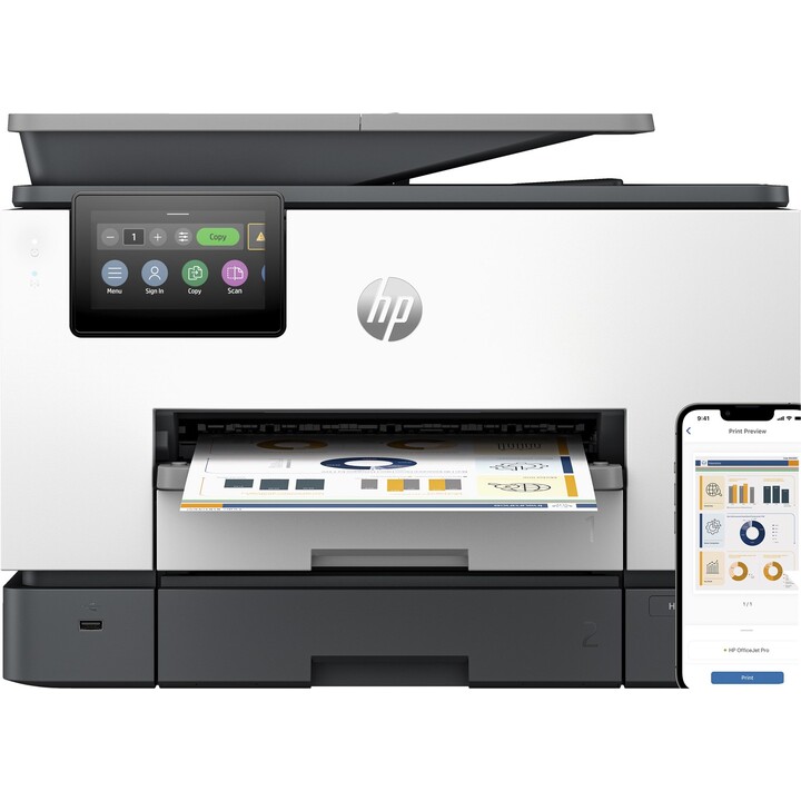 Descriçãoo produto em inglês após português HP OfficeJet Pro 9130b